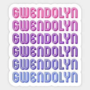 Gwendolyn - Retro Minimal Line Pattern Sticker